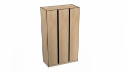 Three-door wardrobe with handle-profile MNS