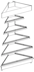 Rack of the fourth type, one-sided, angular, external ST4-UN