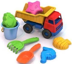 Sand Set No. 16 (bear truck, scoop, rake, bucket, sea moulds (4 pcs.))