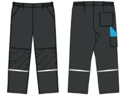 Women's trousers for protection against mechanical influences Line Manager/Specialist art.TMH012 colour Iron Gate with Blue Grot