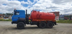 Tank truck for oil and gas condensate collection AKN 4671J7-30 on Ural chassis 5557-4551-80