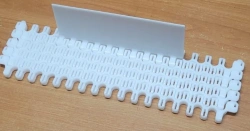 Modular belt ML101R PP (xx X xx mm; flight height H=xx mm in increments of xx mm, indent from the edge of xx mm; POM pin; clips)