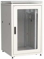 LN35-24U88-GM ITK LINEA N 24U 800x800mm glass perforated door rear metal grey.