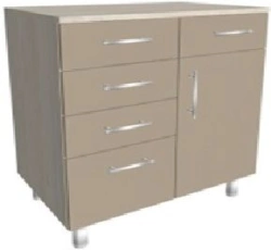 Medical cabinet with drawers and door KSTTM 2-07
