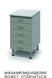 Pedestal cabinet with five drawers