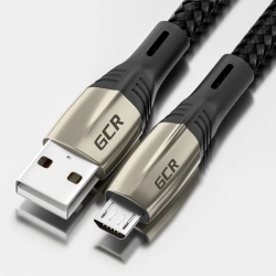 MicroUSB Cable, Model GCR-UA30, Nylon, Fast Charging, USB 2. 0