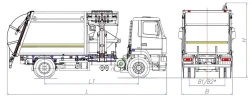 Side-loading rubbish truck model MK-3554-03