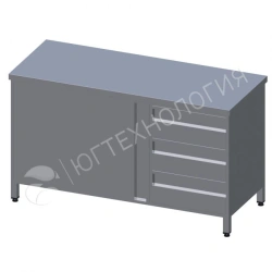 Steel-topped desk - vanity unit STa series