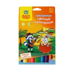 Coloured pencils Multi-Pulti "Coon in Spain", 36 colours, three-edge, sharpened, cardboard, europodweight