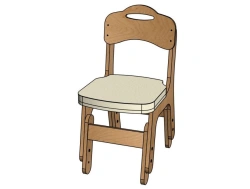 Stool ''Timosha'' No.1, adjustable semi-soft (seat)/ StD39