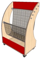 Mobile cabinet for sports equipment FN.MDU.01.66.00.00.00.00