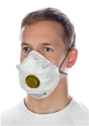 Personal respiratory protection equipment with filtering half-mask: respirator R-2U FFP3 NR D for protection against aerosols (d