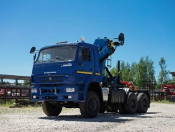 Special purpose vehicle with KMA type hydraulic loading crane on the basis of KAMAZ 5350 and its modifications 51K12N-U9