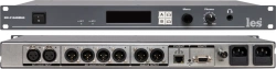 SW-214ADMAS - 2-in-1 redundant switchboard for AES/EBU audio signals. 4 AES/EBU outputs, 2 analogue outputs, OLED display, remot