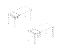 Hanging cabinet. A4" furniture set