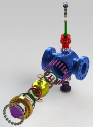 Three-way ball valve for starting/receiving cleaning and diagnostic devices ZSPA 38001/38002