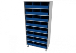 Shelf-cassette (24 containers) 750x420x1530mm (WxHxH)
