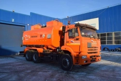 Fuel tanker ATZ-6,5-4308, UZST brand, type 6619-20 on chassis KAMAZ 4308-C4