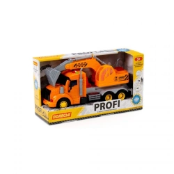 "Pro", Inertial Excavator Car (with Light and Sound) (Orange) (in box), item 86457