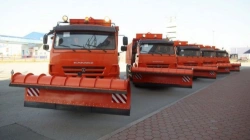 Combined road machine on the basis of dump truck KAMAZ-6520-6025-49(B5)