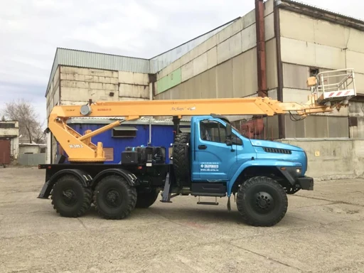 Electric Aerial Work Platform PSS-131.22E on Ural 4320-1151 Chassis
