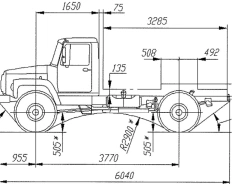 Chassis, Modification 33088, Diesel engine Euro-3 (OP RU K-RU.RU00.0000014)