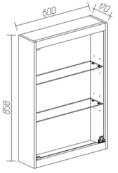 Display case wall C