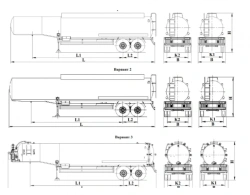 Semi-trailer tank, make UST, type 94652L, modifications 94652L-B1-01, 94652L-B1-02, 94652L-B1-03, 94652L-B1-04, 94652L-B1-05, 94