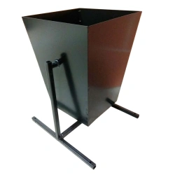 Trash can 32L;DM3 metal Black 350x450
