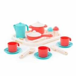 Set of children's crockery "Nastenka" with a tray for 3 persons, Article 3957