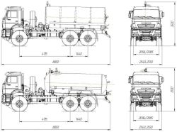 Slurry truck VMK-65222 on the basis of chassis KAMAZ-65222-54