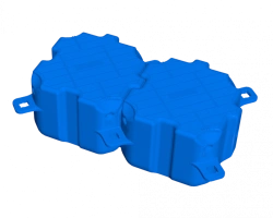 Polyethylene buoyancy module for construction of floating objects (1000mmx500mmx400mm (LxWxH)) (SFII 400 double)