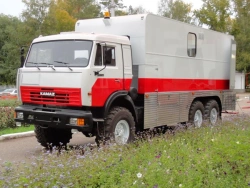 Self-propelled logging hoist PCS model 69574C on chassis KAMAZ-43114-15