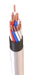 Control cable with copper conductors and rubber insulation for rated alternating voltage up to 660 V with frequency up to 100 Hz