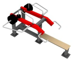 Outdoor strength training machine for development of shoulder girdle musculature with variable load from the supine position UTS