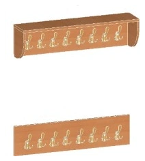 Hangers for outerwear and bags (set) Art. no. U.01.18