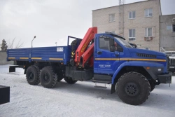 Flatbed special truck with CMU produced by INMAN JSC on URAL 43206-1151-61, 43206-6151-71 chassis. Mark GIRD. Type 584