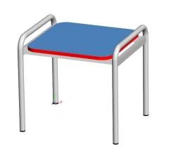 Metal-framed single-seat rigid banquette