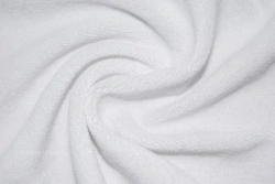 Bleached terry cotton jersey fabric