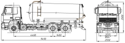 Vacuum tank truck MV 4680G5-40 on chassis MAZ 6501C5