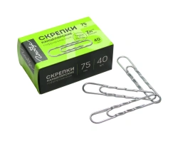 Paper clips 75 mm 40 pcs., corrugated, galvanised