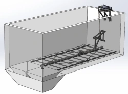 Bottom scraper for horizontal sumps