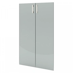 Transparent glass doors A-304.S (set of 2 pcs.)