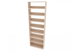 Single-sided shelving unit (8 shelves) 900x292x2750mm (WxHxH)