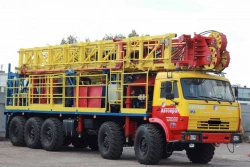 Self-propelled lifting unit for well repair and drilling BARS-80A