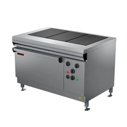 Electric three-burner cooker with griddle cabinet PE-0,51Sh