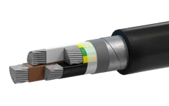 APvBShShp power cable with aluminium conductors, with insulation made of cross-linked polyethylene and protective hose made of p