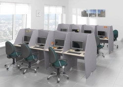 Wooden desks for offices, administrative premises: Collections "Furniture for Call-centres".
