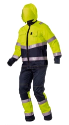 Women's special signalling suit LADY REVERSE of high visibility 3 class, against non-toxic dust (4 class), for protection agains
