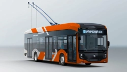 Passenger trolleybus, UTTZ brand, type 6241, modification 6241.01, commercial name Gorozhanin, low-floor (categories)